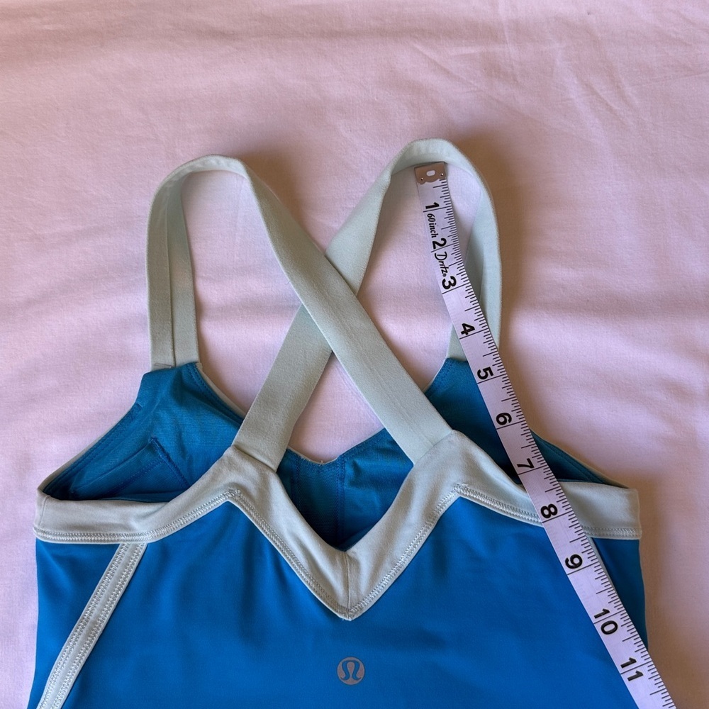 Lululemon Athletica Blue and Mint Cross-Back Tank - Picture 9 of 9